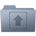 Upload Folder Graphite icon